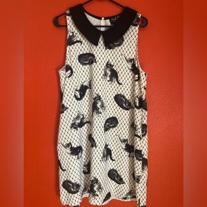 Super cute cat baby doll dress by Sourpuss